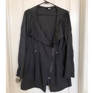 BLACK FASHION WINDBREAKER!